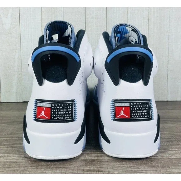 New Nike Air Jordan 6 Retro UNC White University Blue CT8529-410 Men’s Size 10